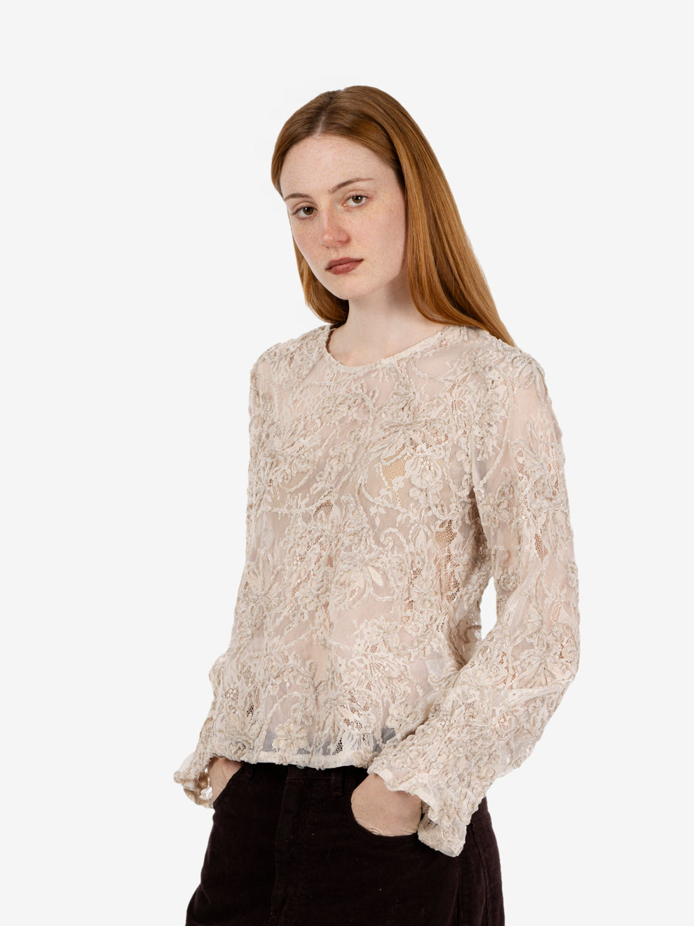 White lace blouse