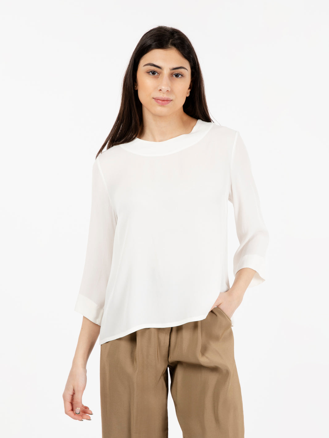 Cream viscose blouse