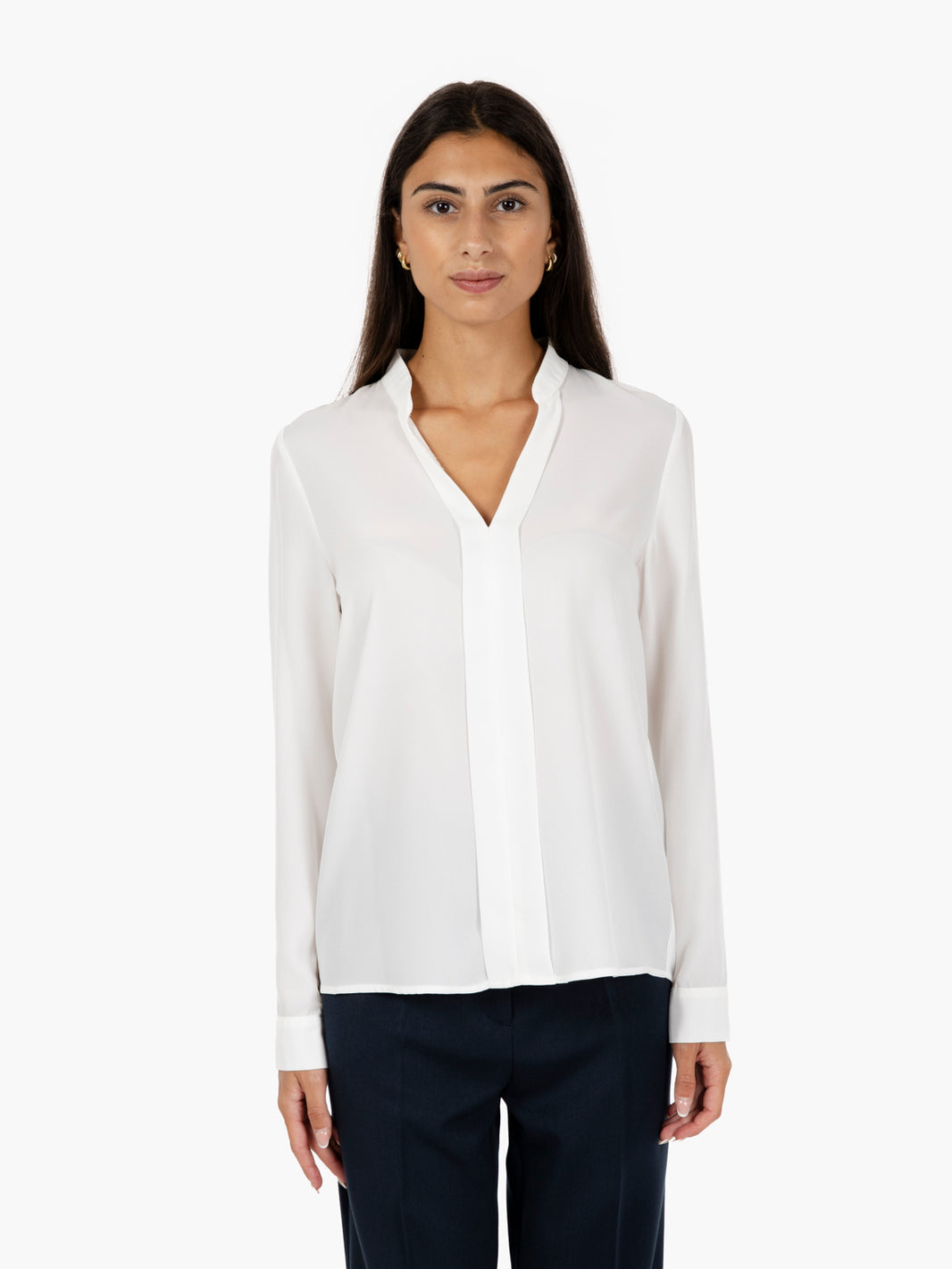 Blusa scollo a V bianca
