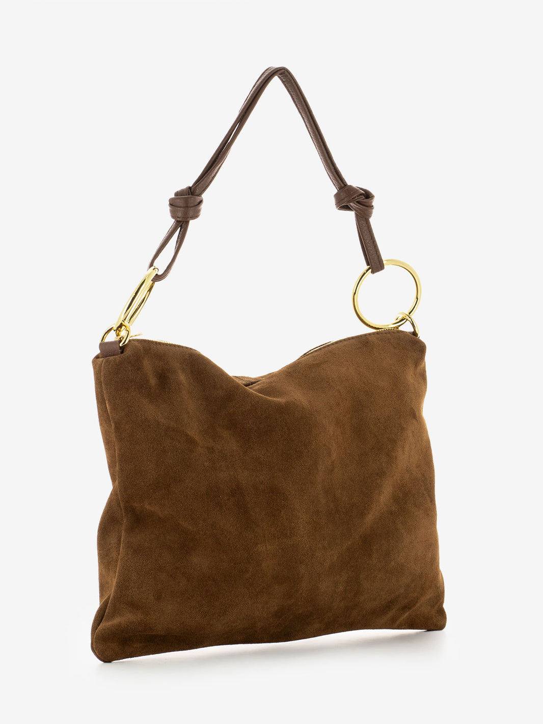 LARGE BROWN SUEDE BAG 1147-G/C_BOWN