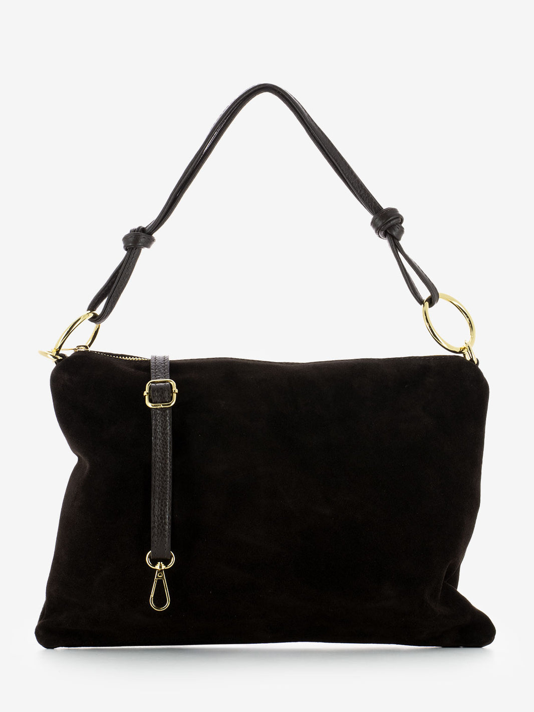 LARGE DARK BROWN SUEDE BAG 1147-G/C_TDM