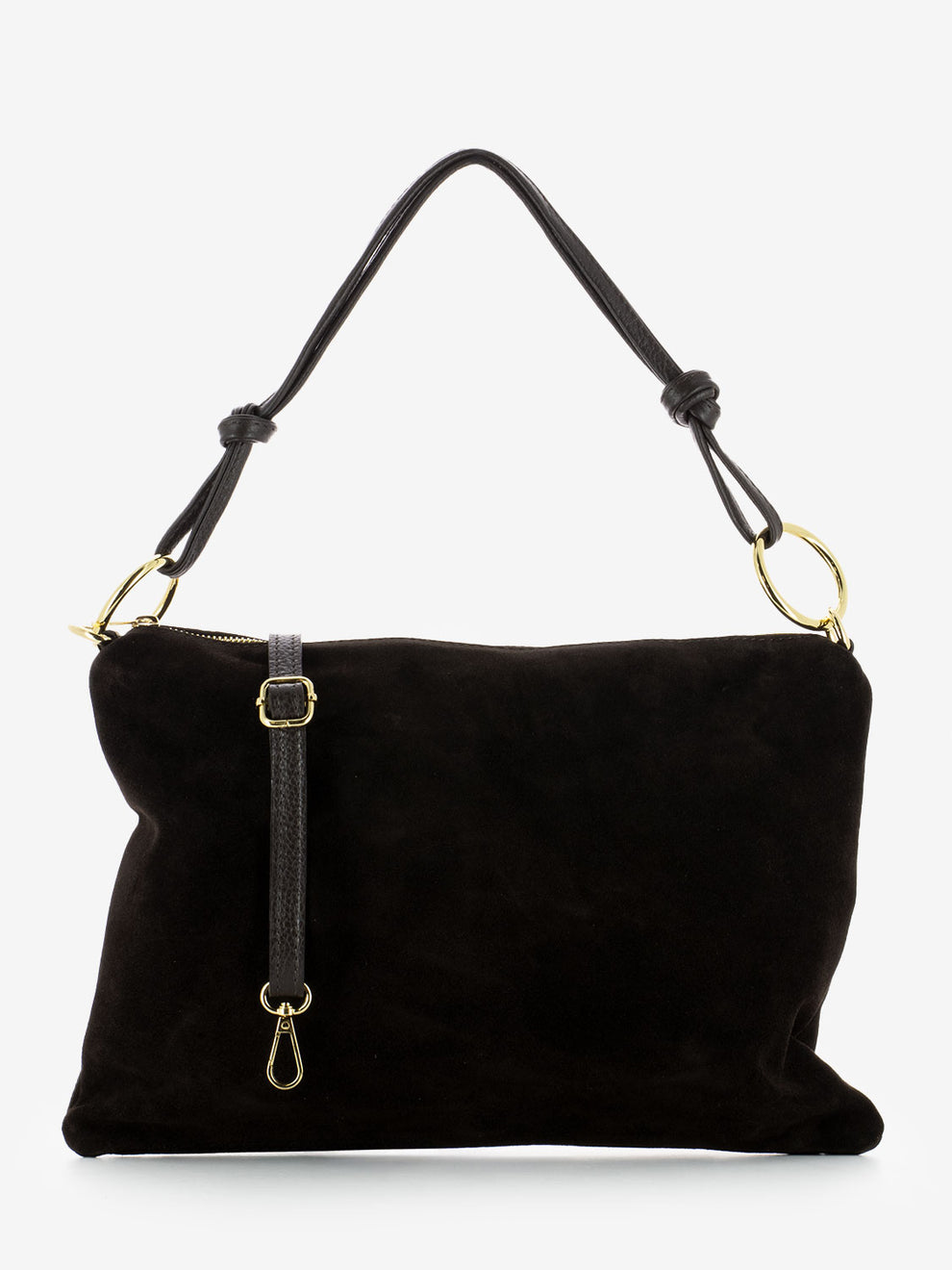 LARGE DARK BROWN SUEDE BAG 1147-G/C_TDM