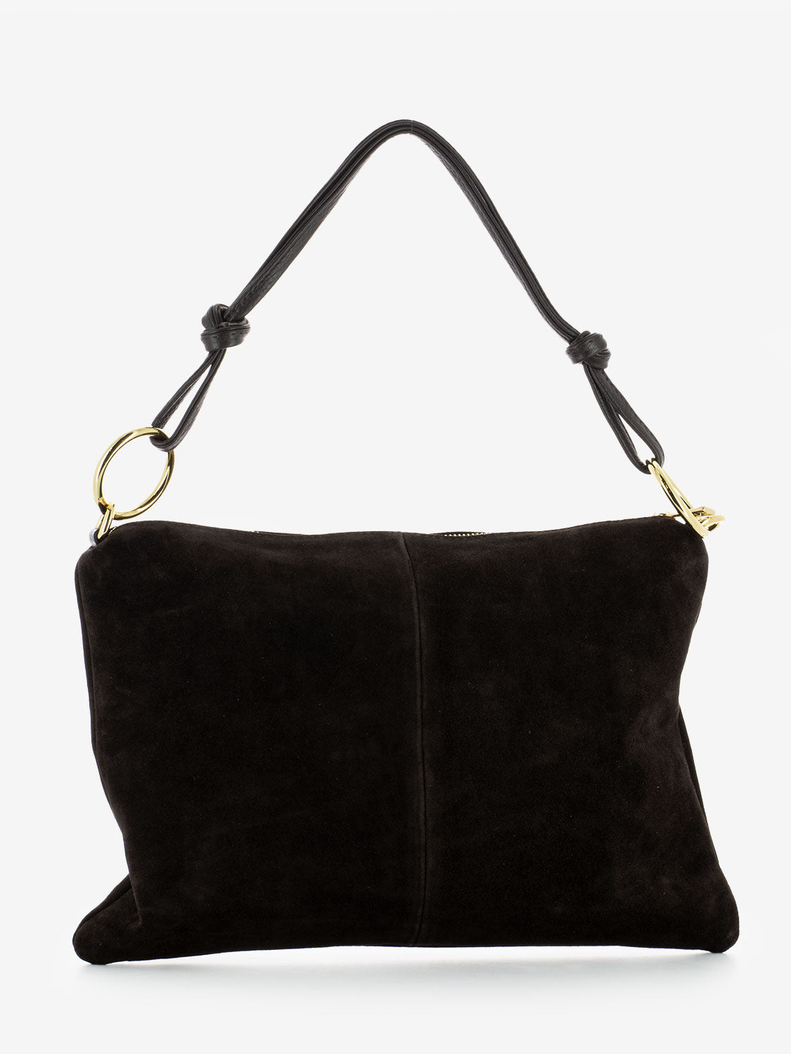 LARGE DARK BROWN SUEDE BAG 1147-G/C_TDM