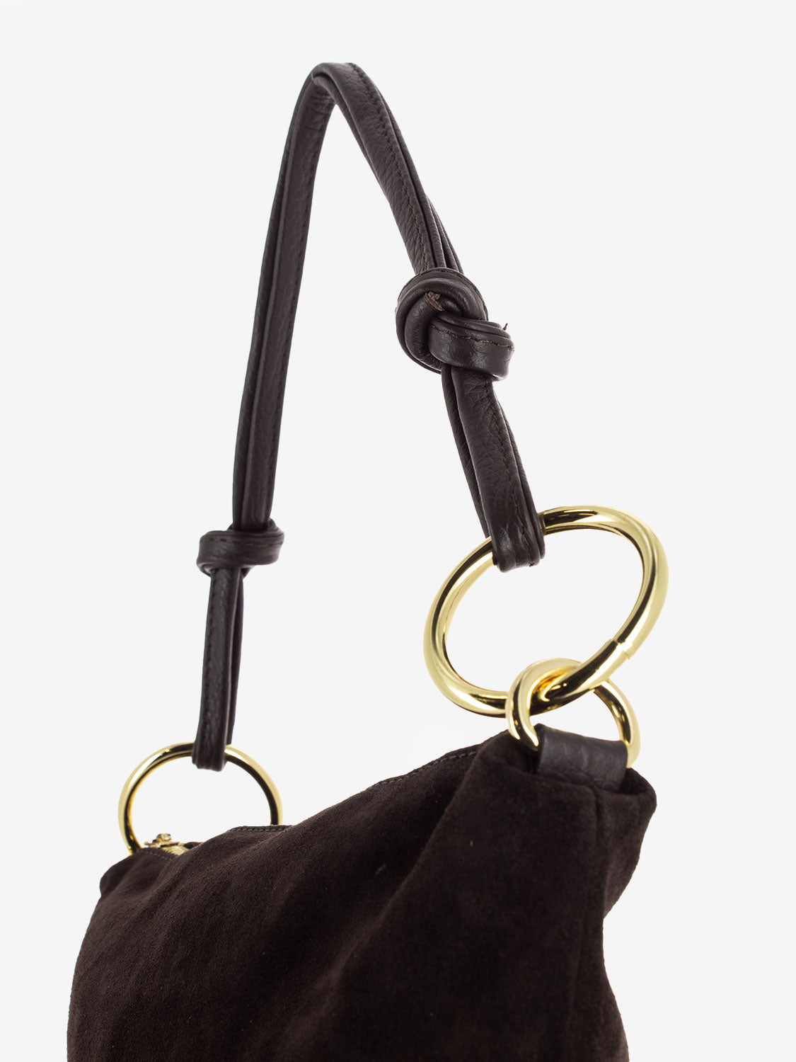 LARGE DARK BROWN SUEDE BAG 1147-G/C_TDM
