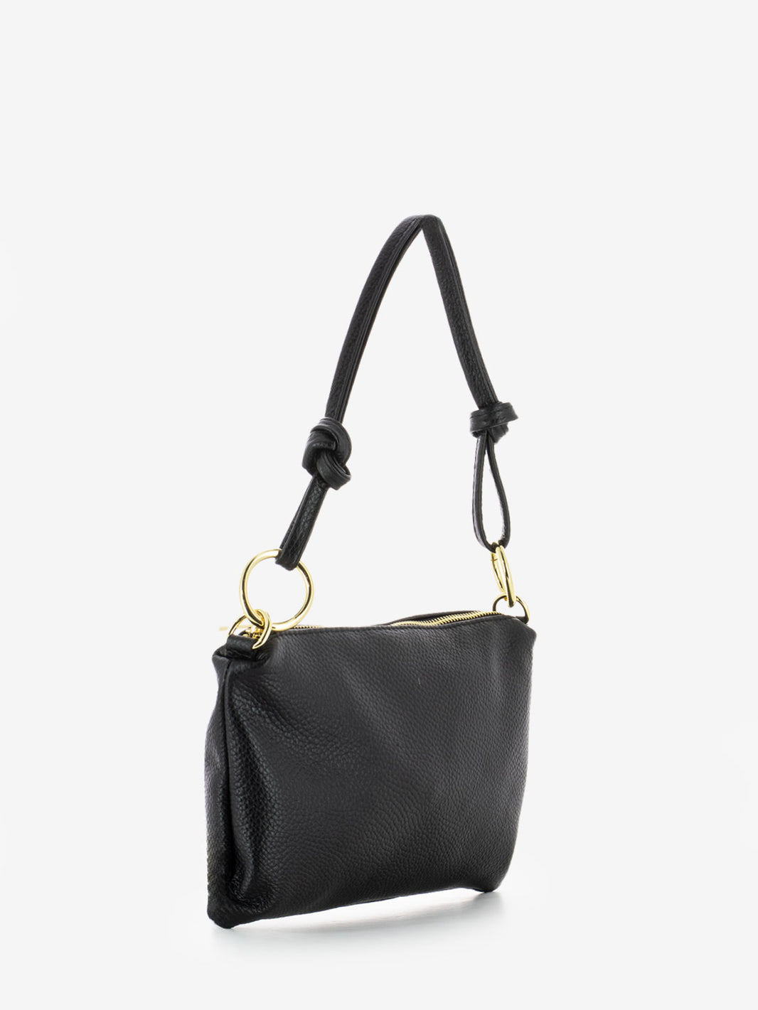 Borsa spalla small in pelle dollaro nero