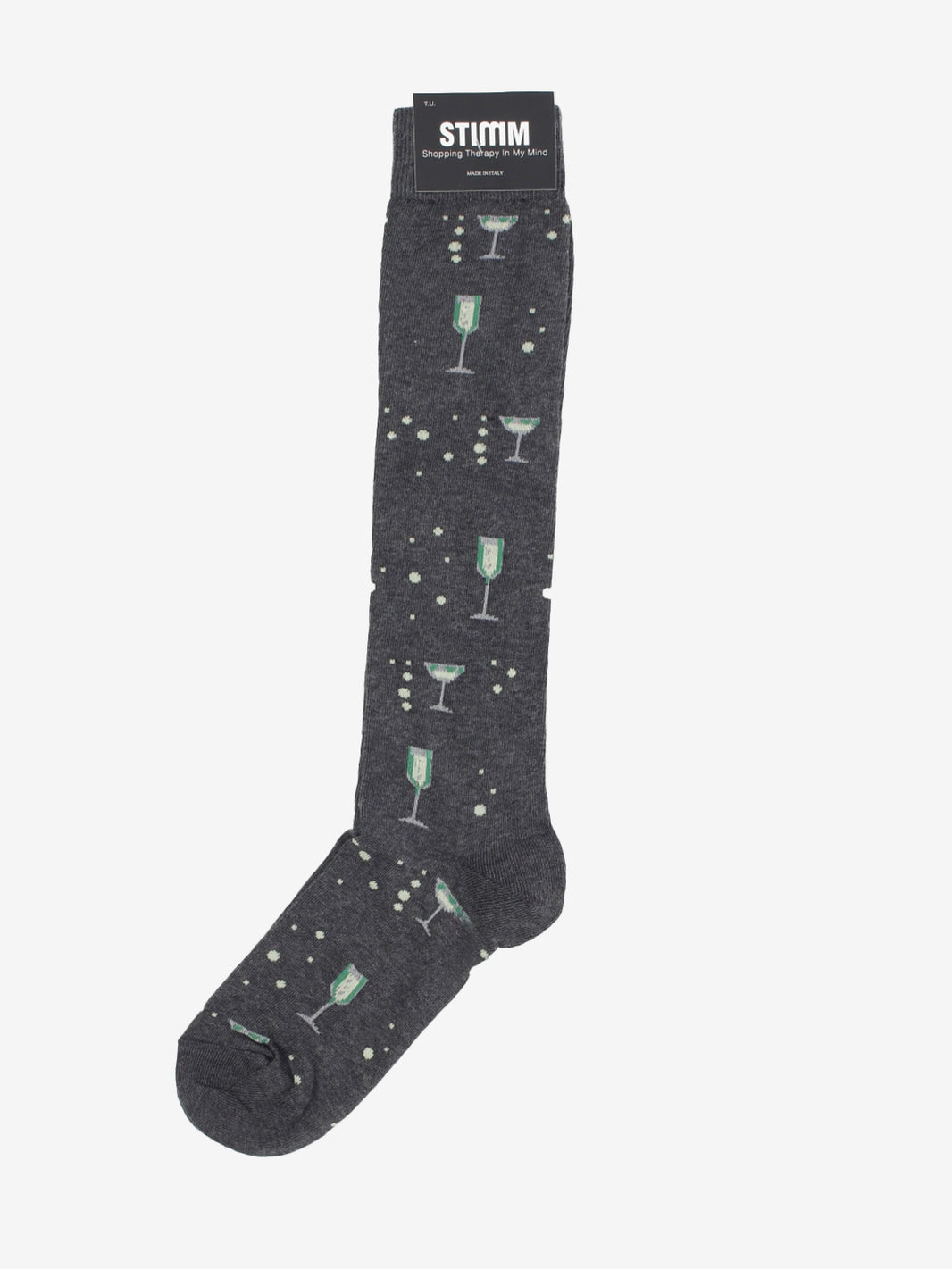 WINE PATTERN SOCKS GREY 1148LF_GREY