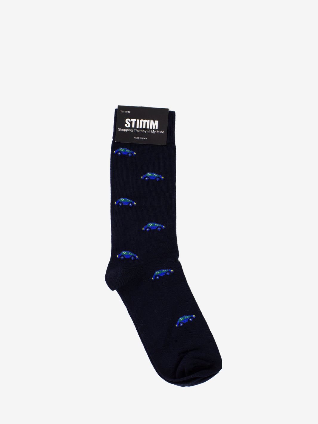 Calzini medi con automobili blu