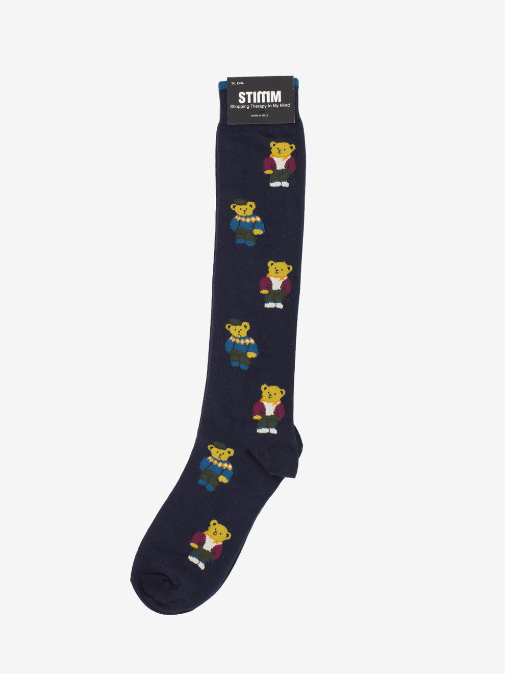 Long blue teddy bear sock