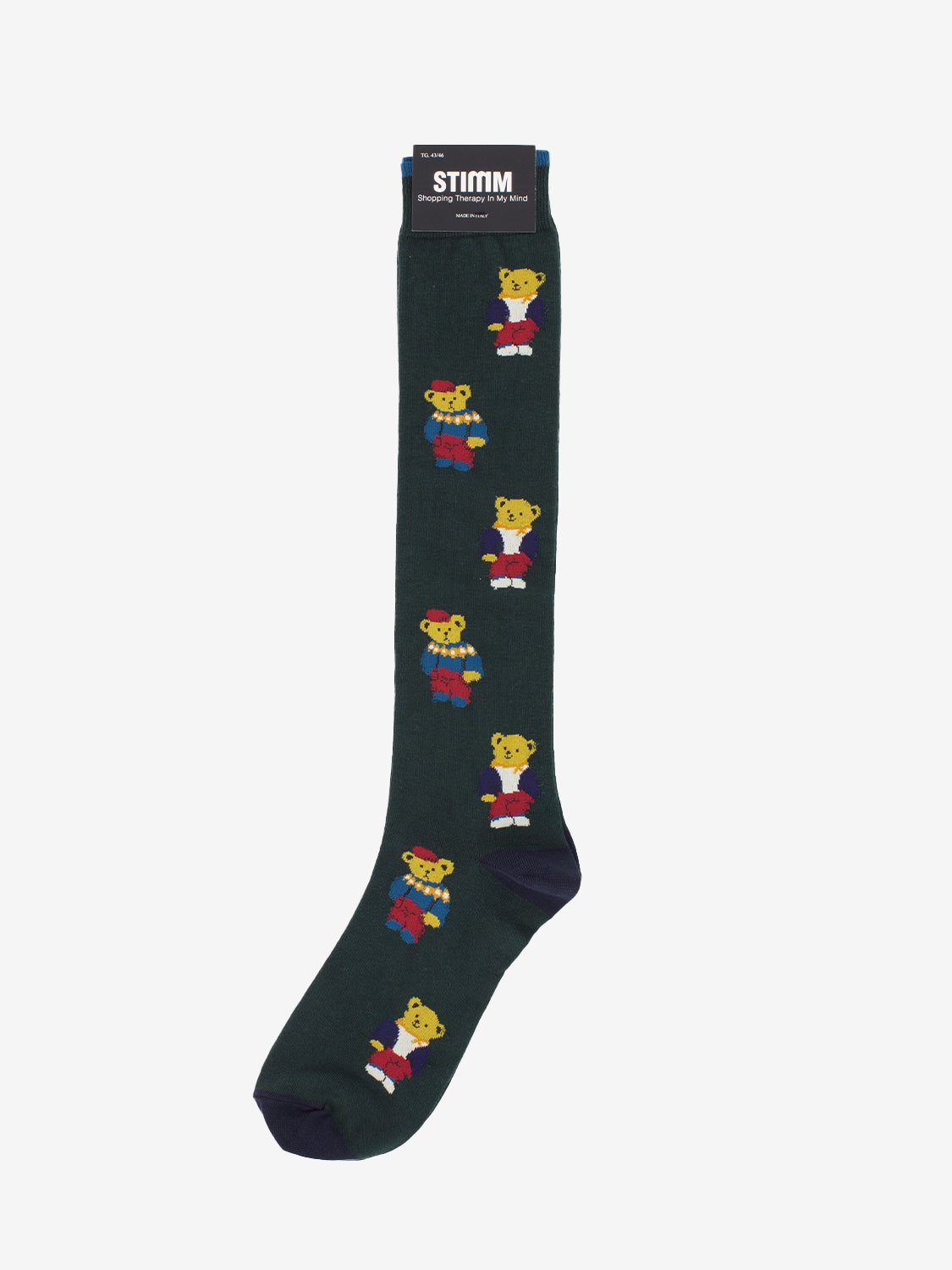 Long green teddy bear sock