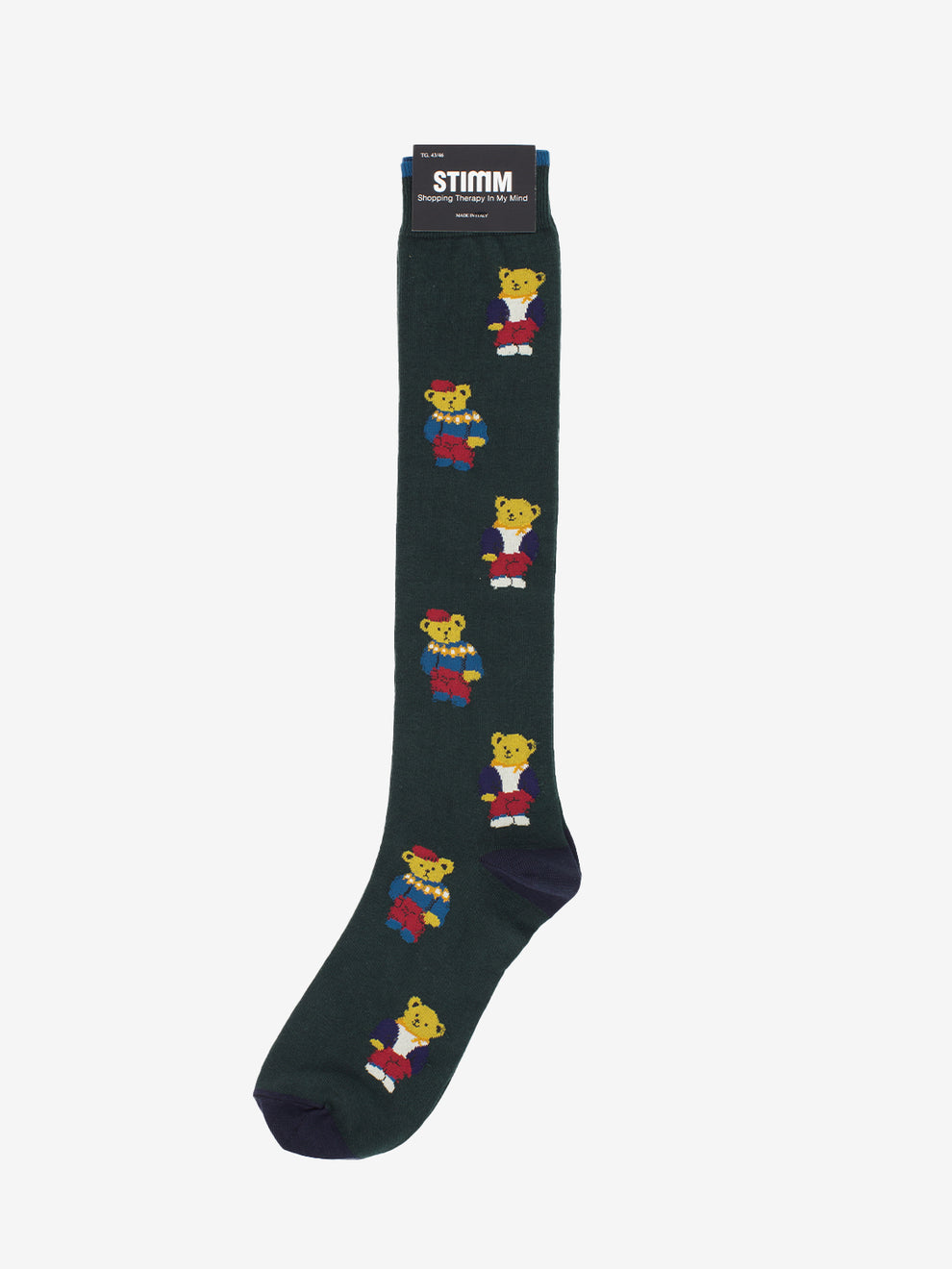 Long green teddy bear sock