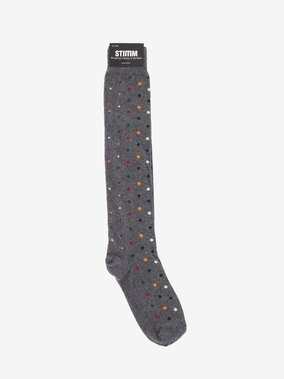 Long grey polka dot sock