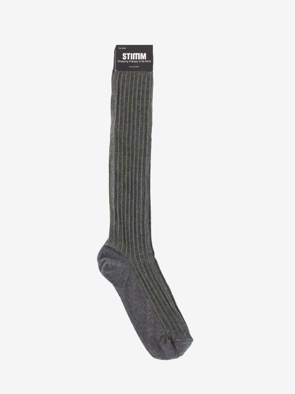 Long sock grey/green stripe