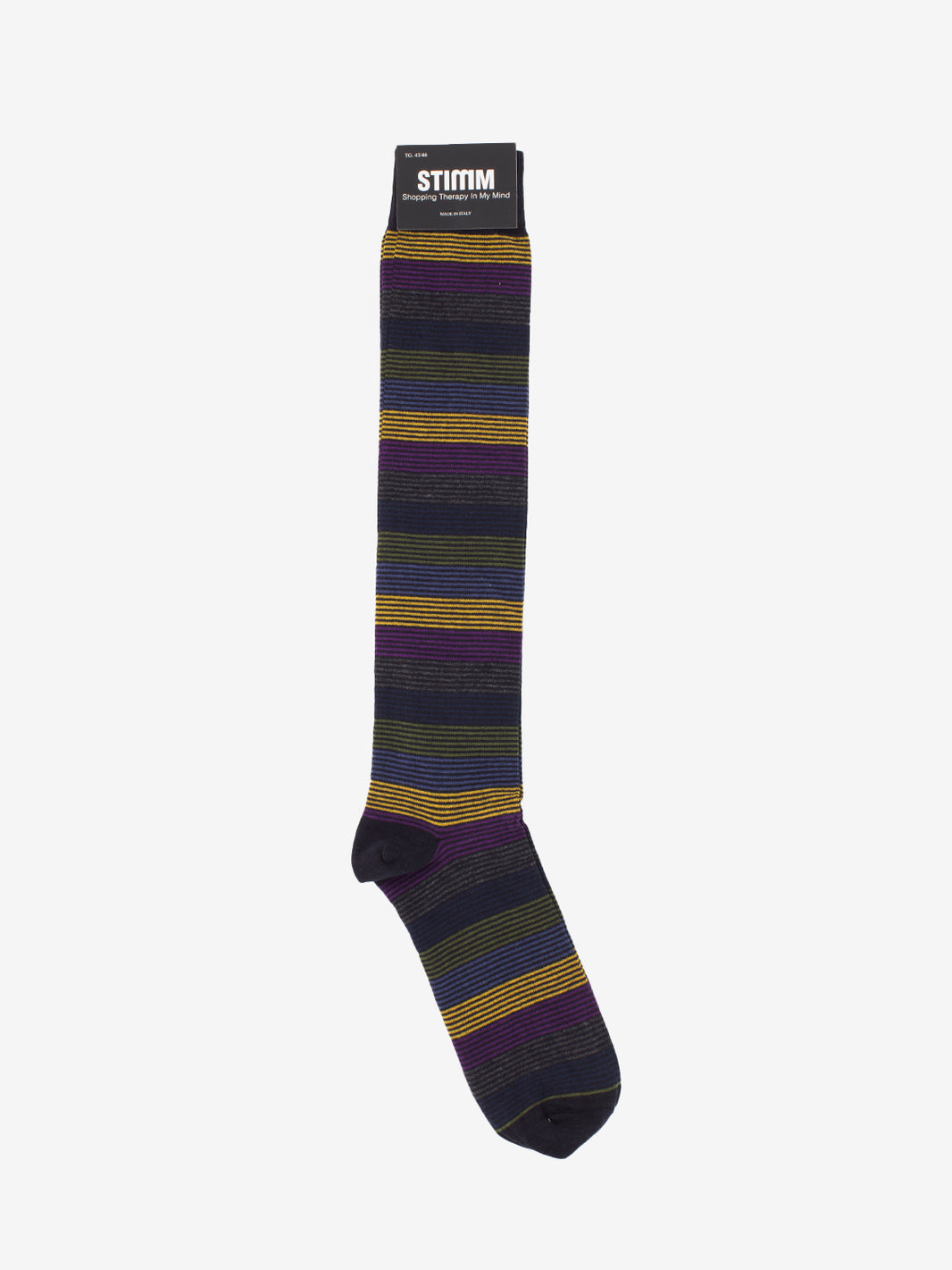 Calzino lungo righe sottili multicolor