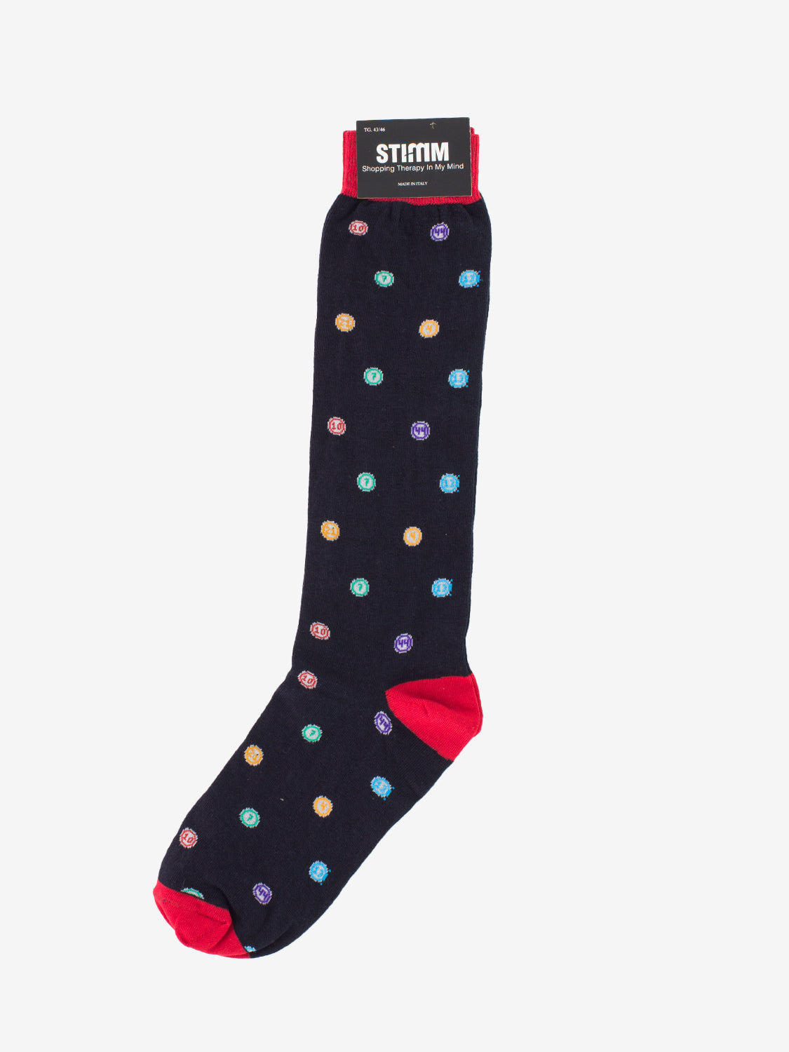 Long blue tombola sock
