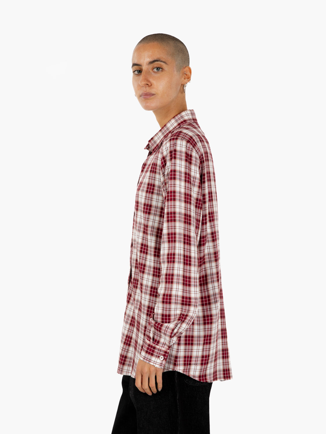 BURGUNDY CHECKED SHIRT 25-505_BORD
