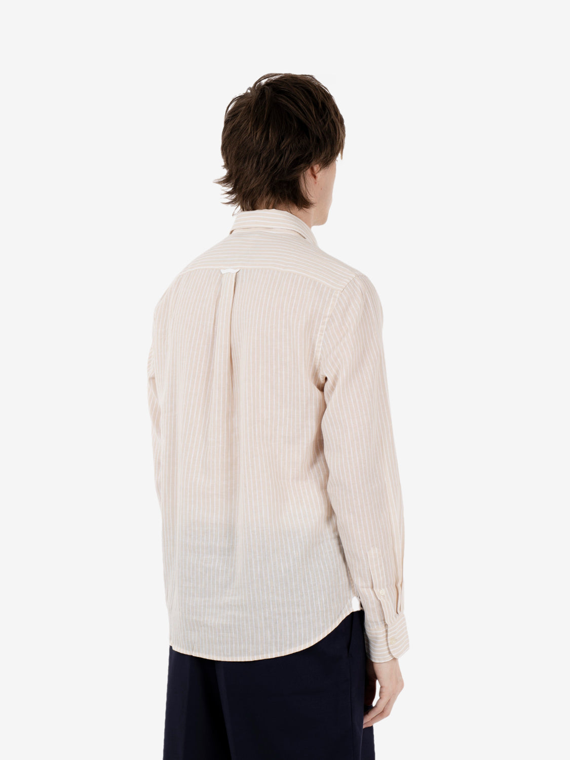 Camicia a righe sand / white