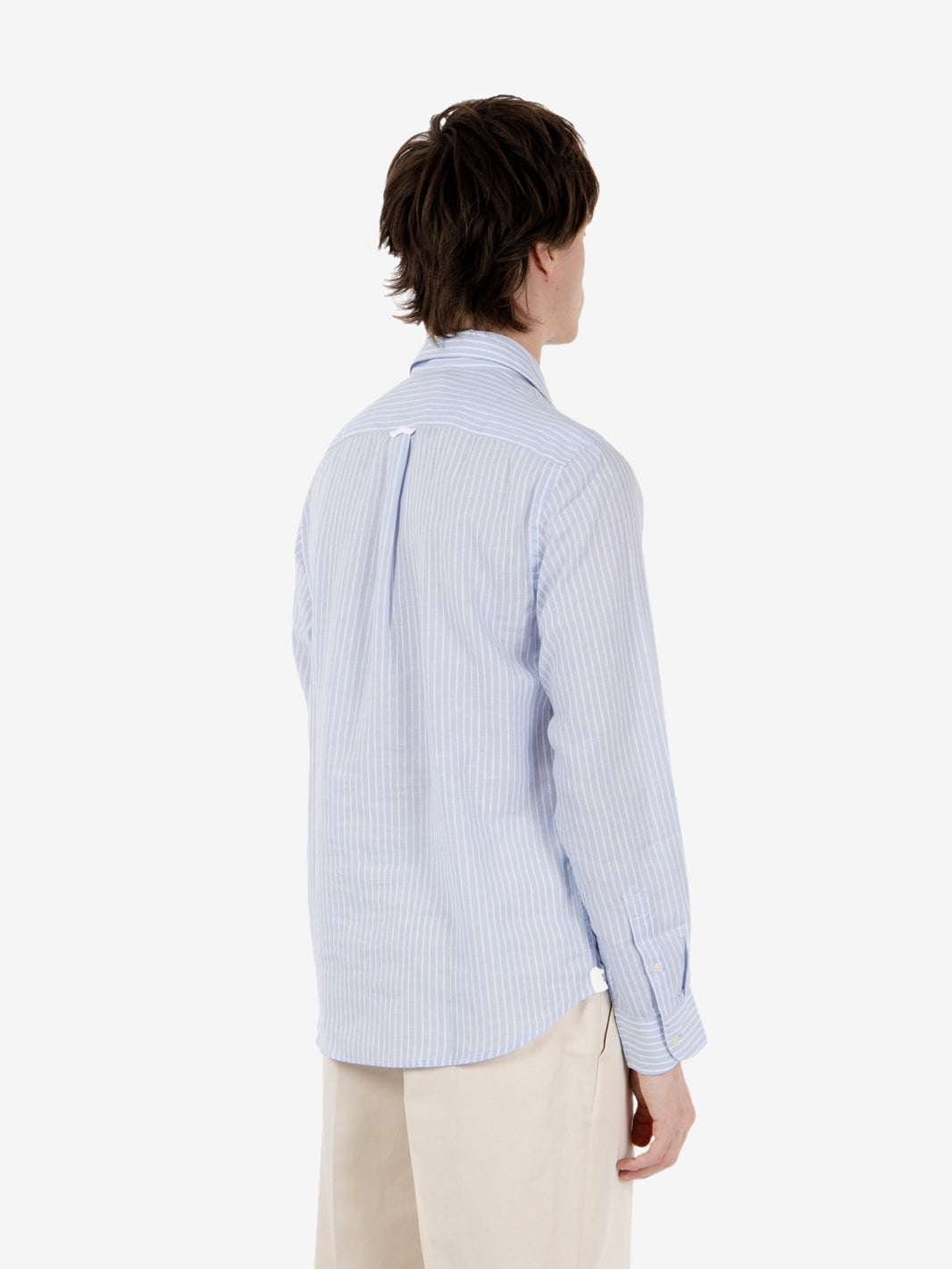 Camicia a righe sky / white