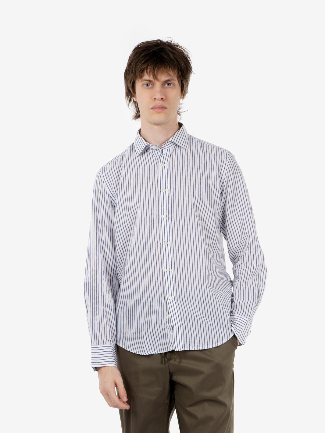 Camicia a righe white / navy