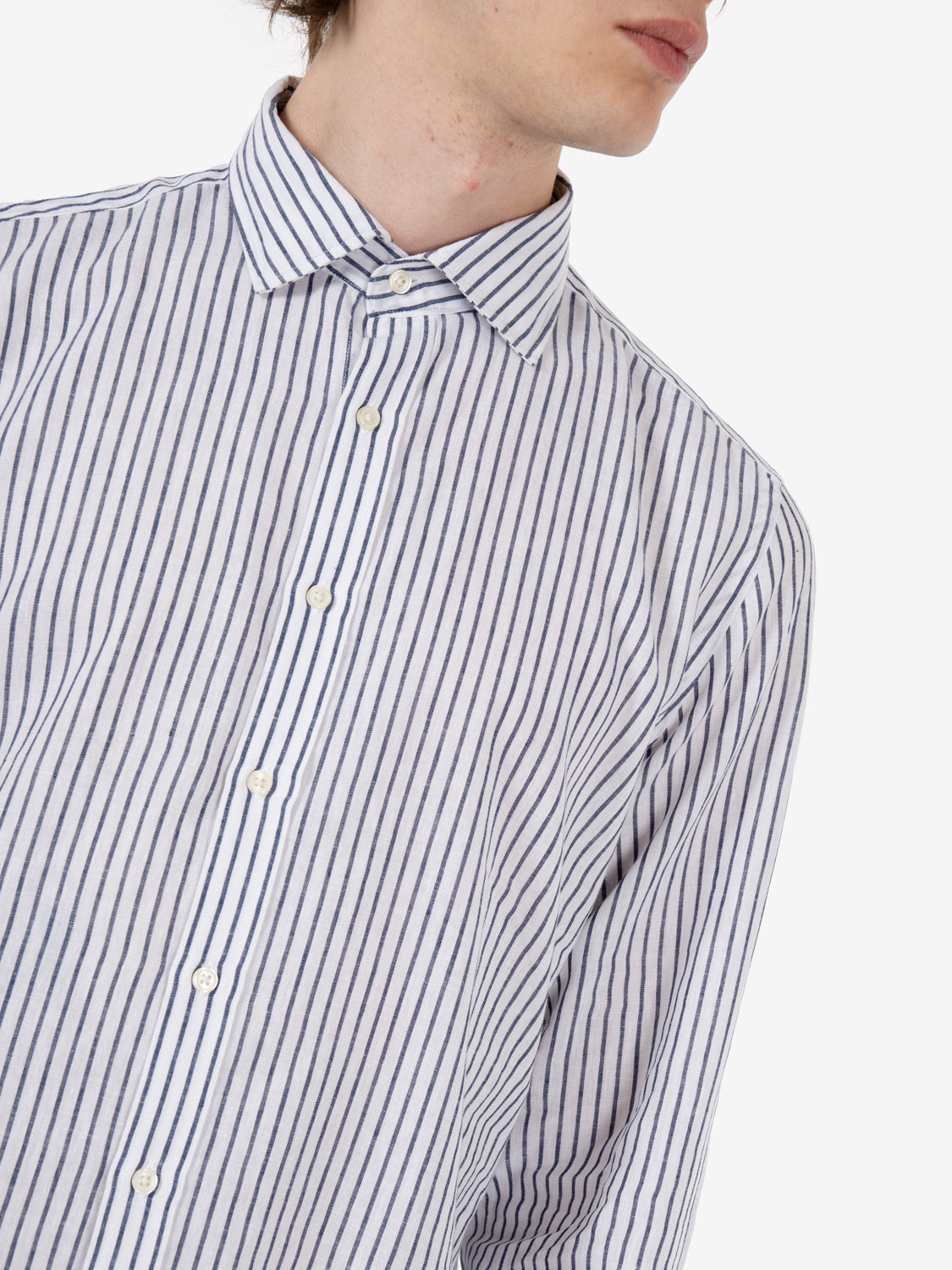 Camicia a righe white / navy