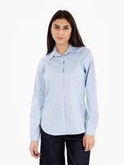 STIMM - Camicia basic sfiancata cielo