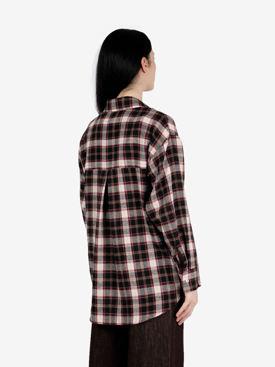 Bordeaux flannel check shirt