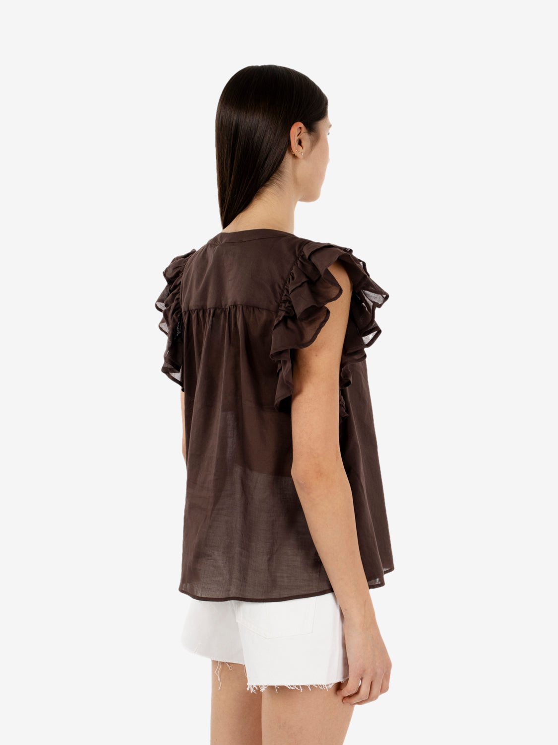 Camicia con volant moro