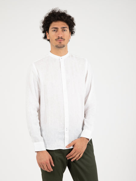 Camicia coreana lino bianco