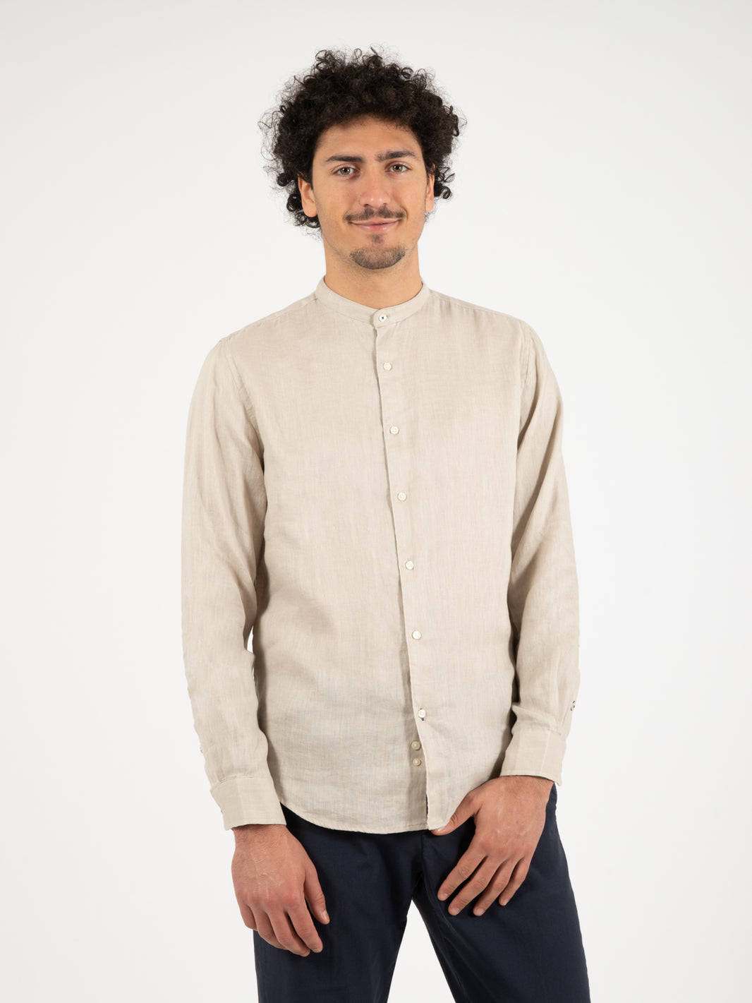 Korean linen sand shirt