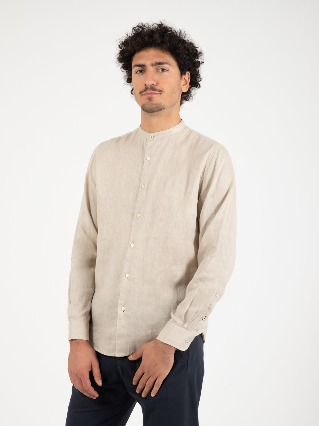 Korean linen sand shirt