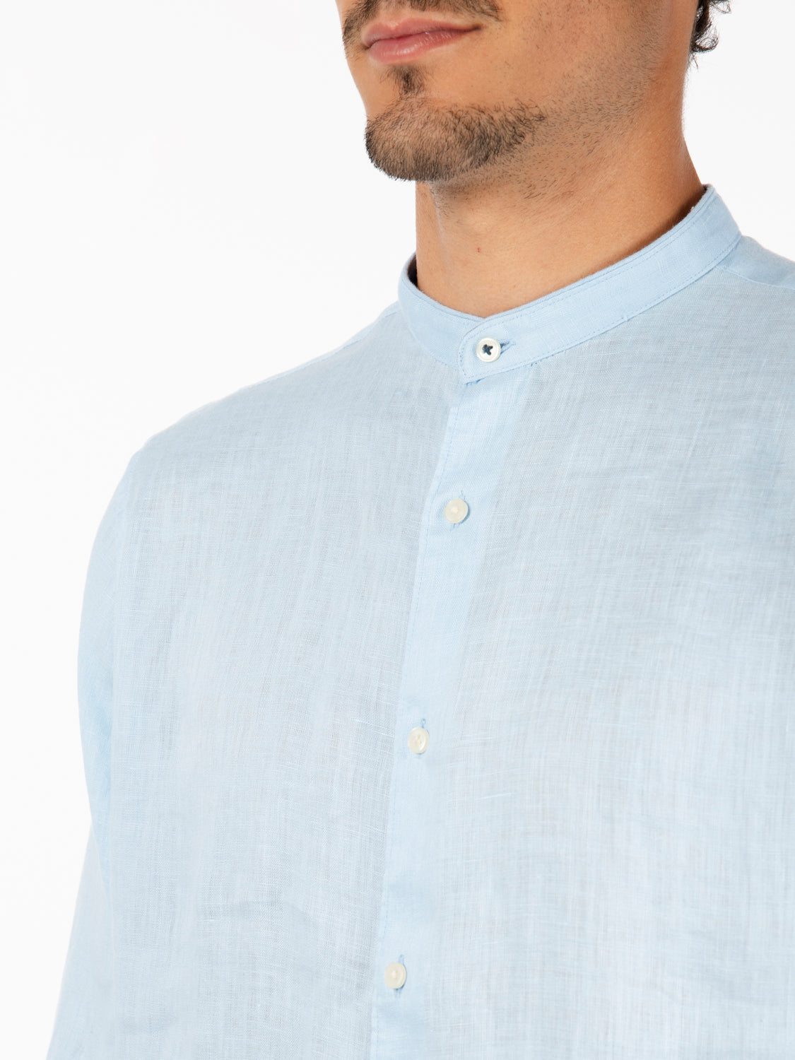 Korean sky linen shirt