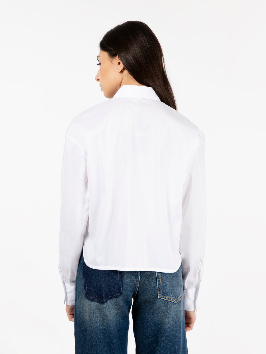 White Crop Shirt 