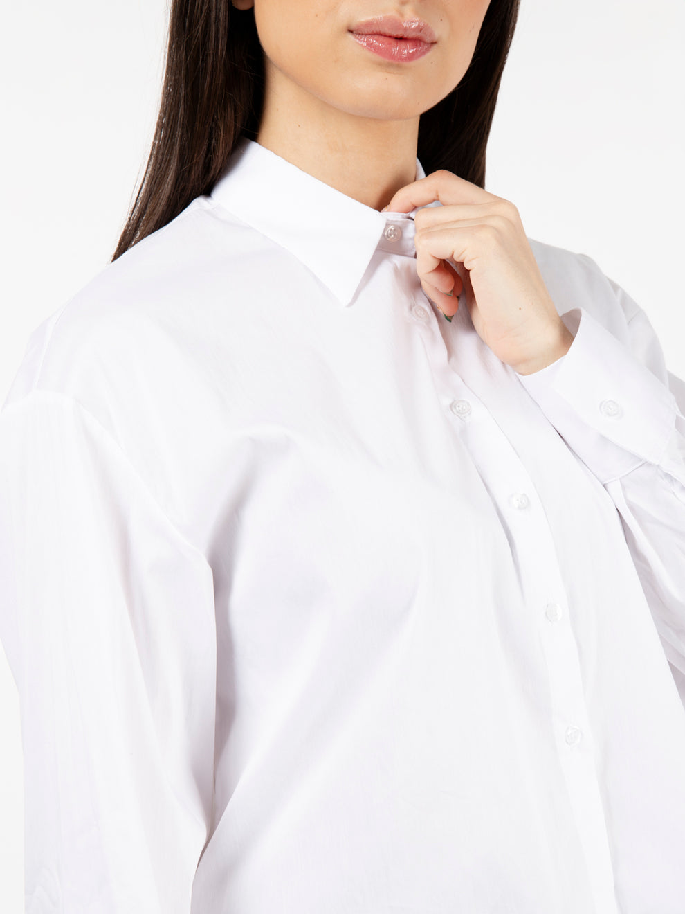 White Crop Shirt 
