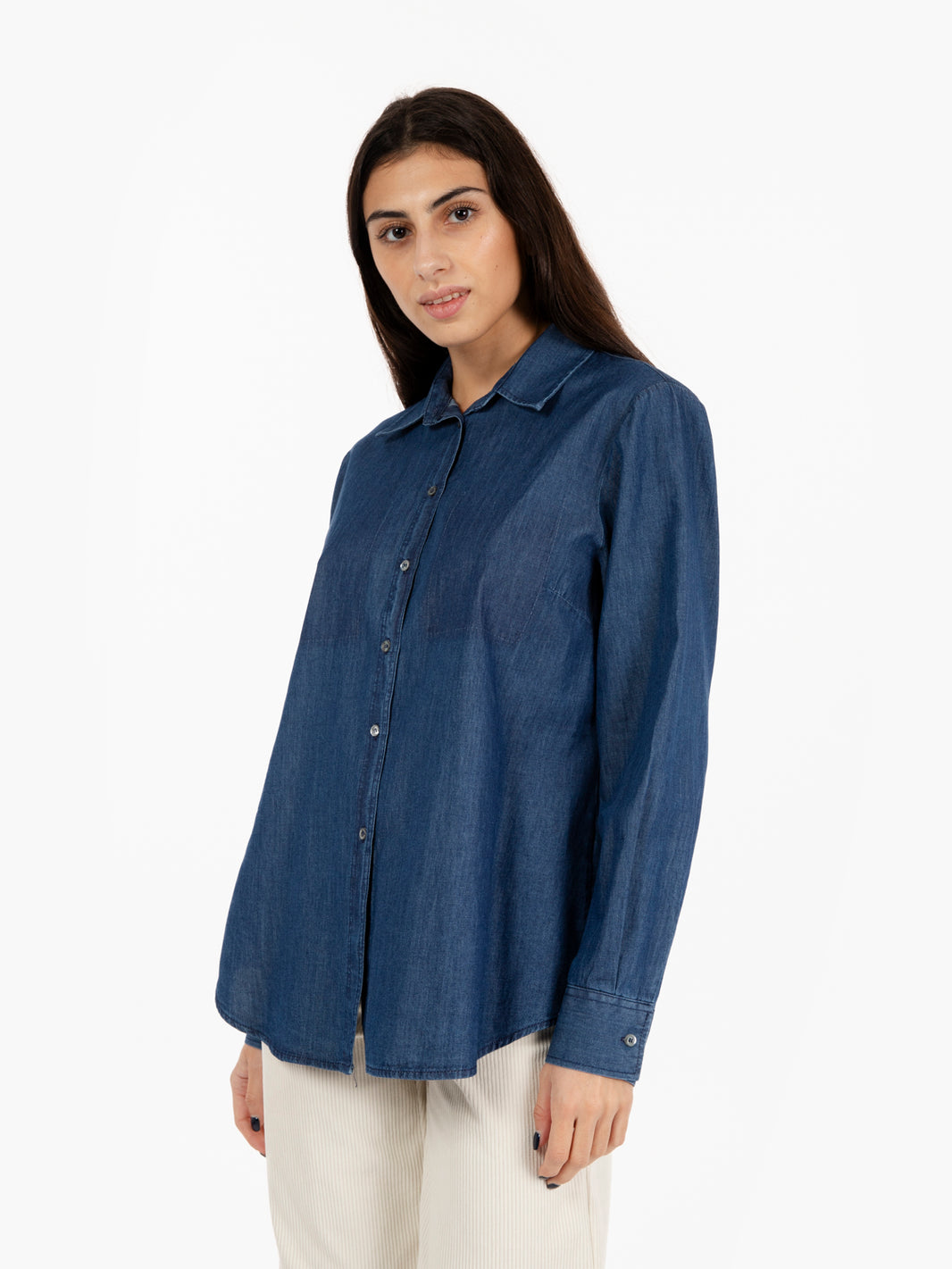 Blue denim shirt