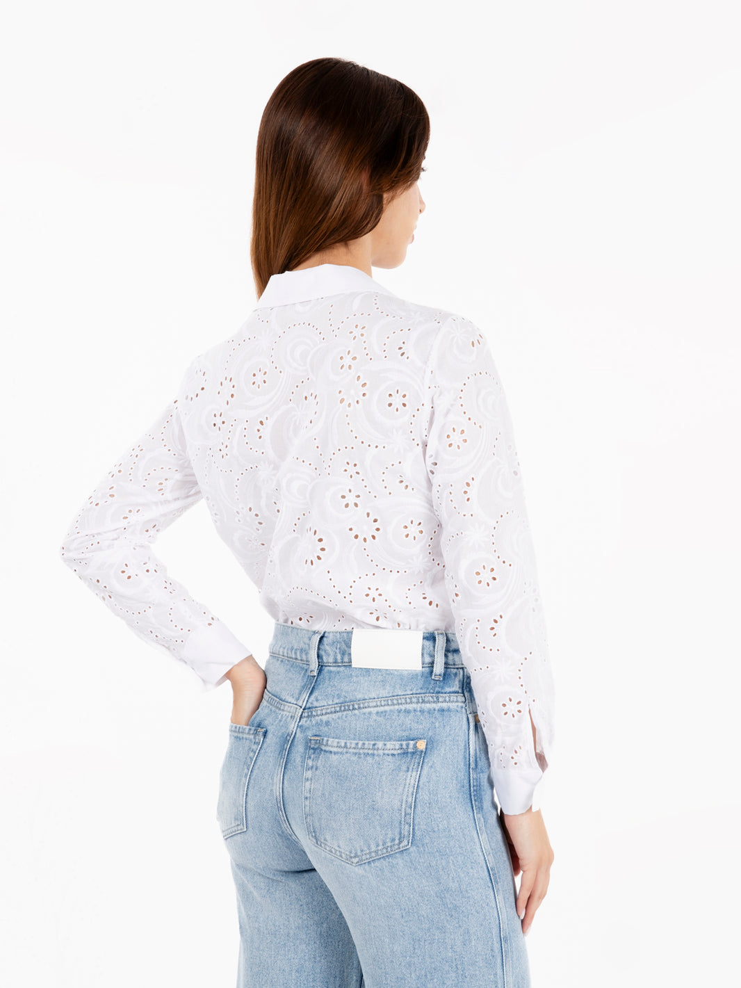 White Sangallo Cotton Shirt