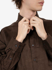 Chocolate linen shirt