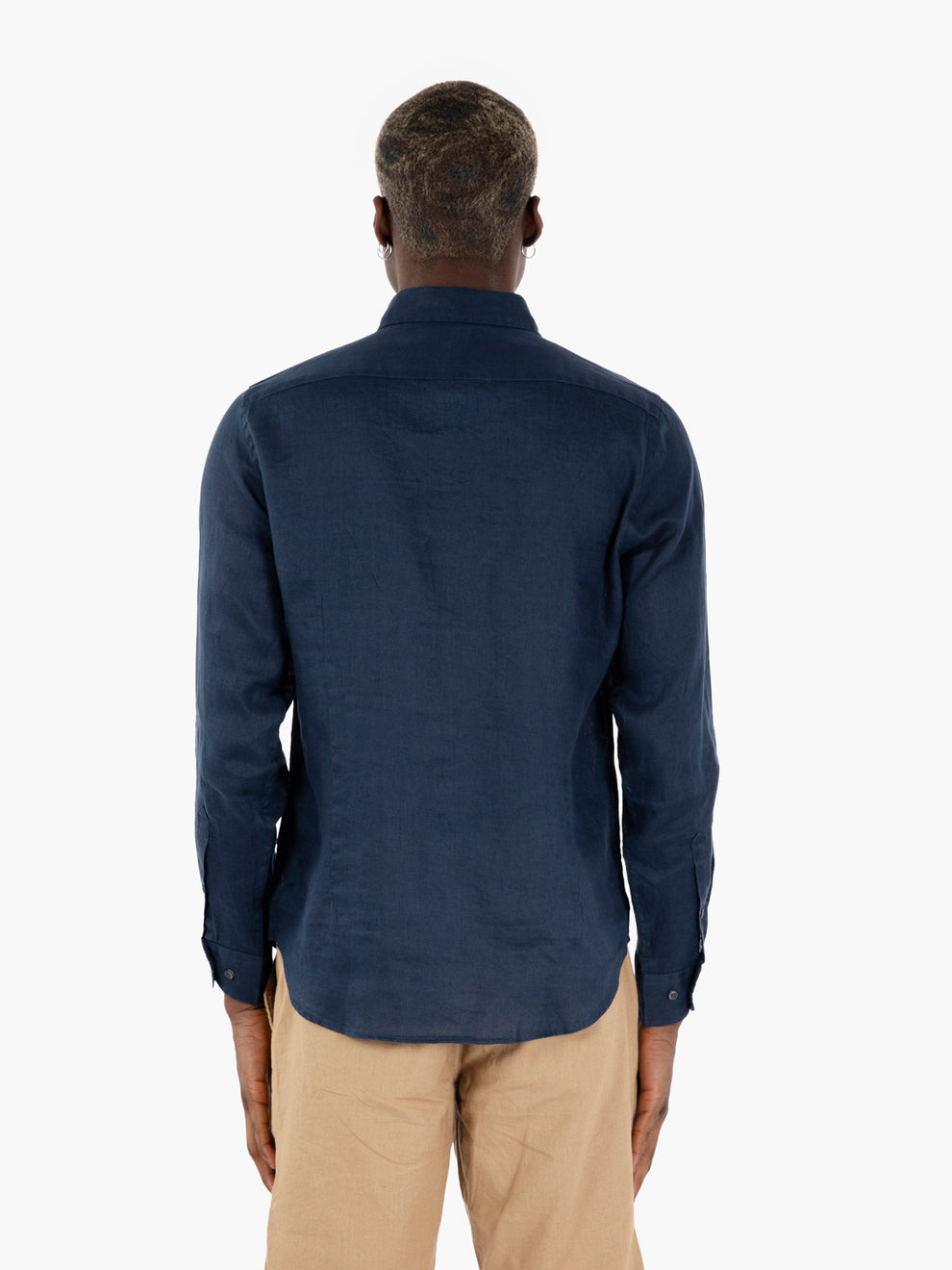 Camicia in lino cobalt blue
