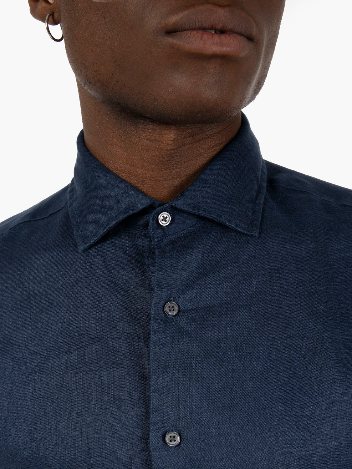 Camicia in lino cobalt blue