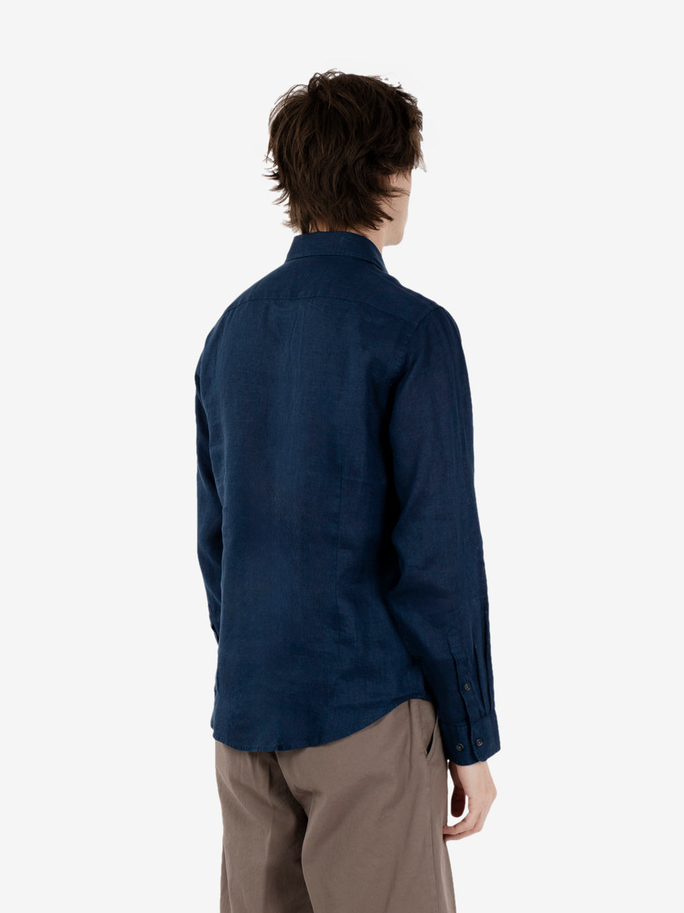 Camicia in lino cobalto