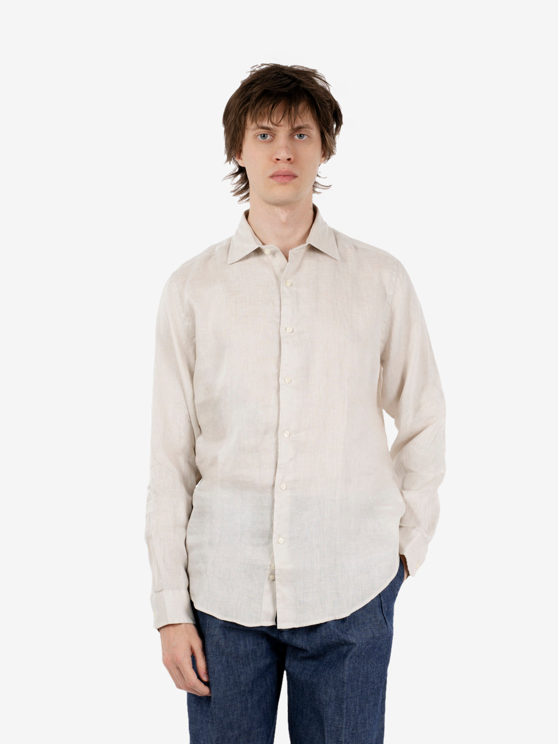 Camicia in lino panama