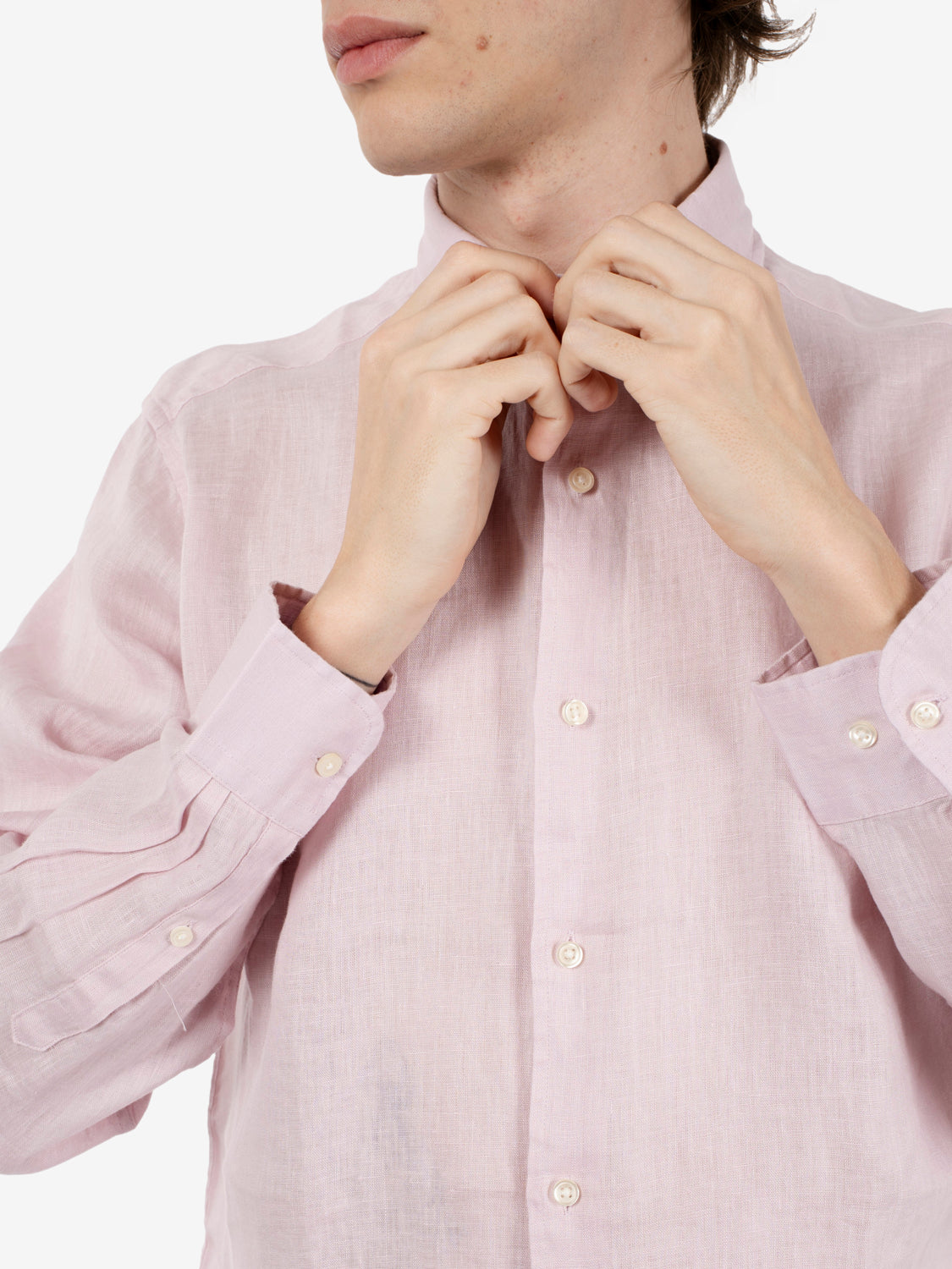 Pink linen shirt