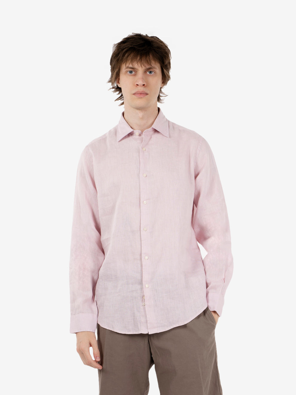 Pink linen shirt