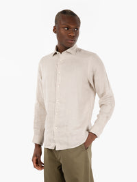 Camicia in lino sand