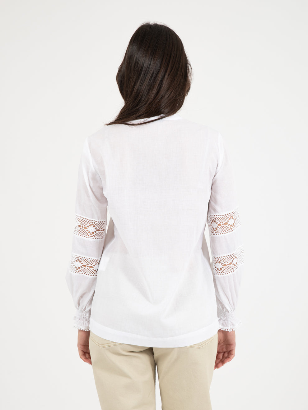 Irene white puff sleeve shirt