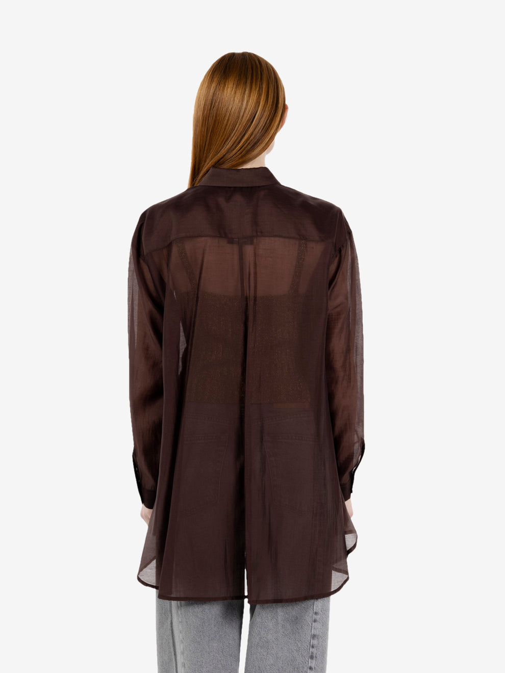 Irene oversized brown shirt