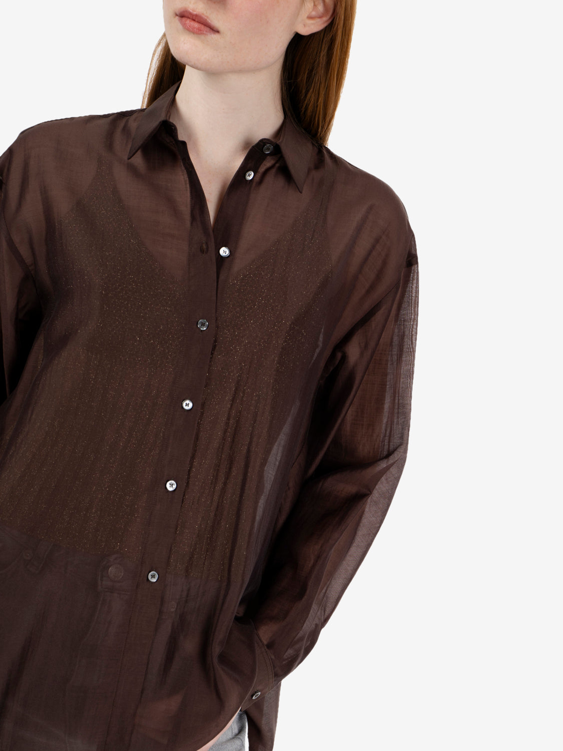 Irene oversized brown shirt