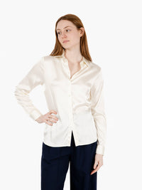 Iria shirt in champagne satin