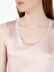 STIMM - Camicia Irina smanicata in raso rosa