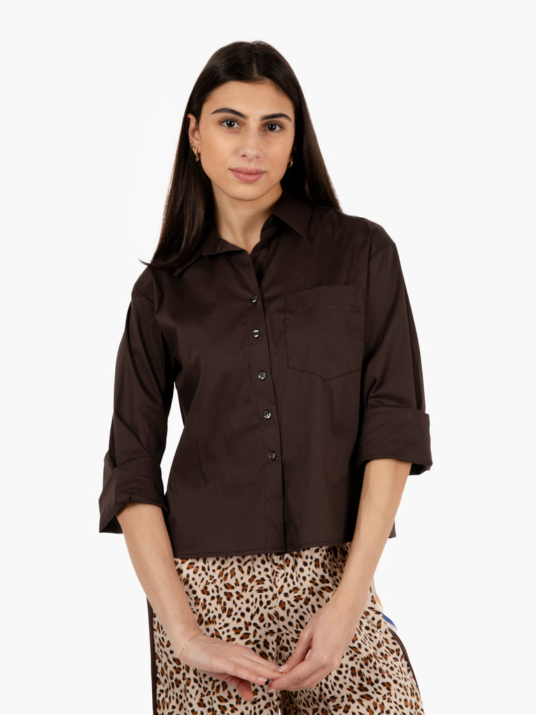 STIMM - Camicia Irma a scatola moro