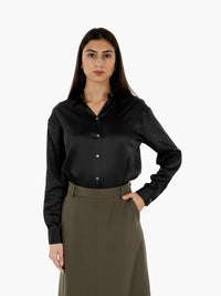 Camicia Ivana in raso nero