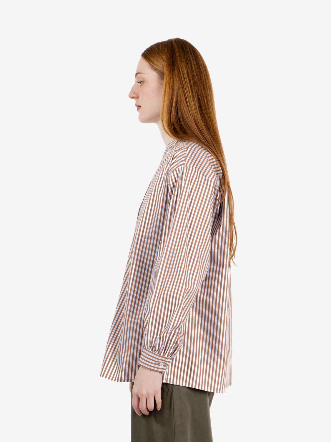 Camicia Janette coreana a righe moro